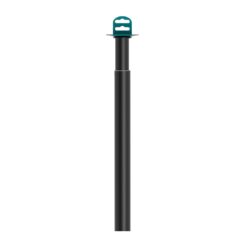 Pé redondo de aço, extensível, modelo 401E, com acabamento em preto, Ø30 x 300/500 mm.