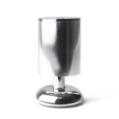 Pé redonda de alumínio, regulável, modelo 413, com acabamento cromo brilho, Ø50 x 100/105 mm