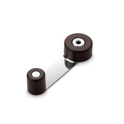 INOFIX Batente de porta e retentor giratório, em metal com acabamento marrom, fixação com parafusos e adesivo, blister