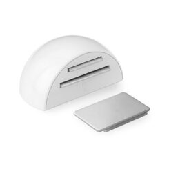 INOFIX Retentor magnético de porta, feito em madeira com acabamento branco, blister