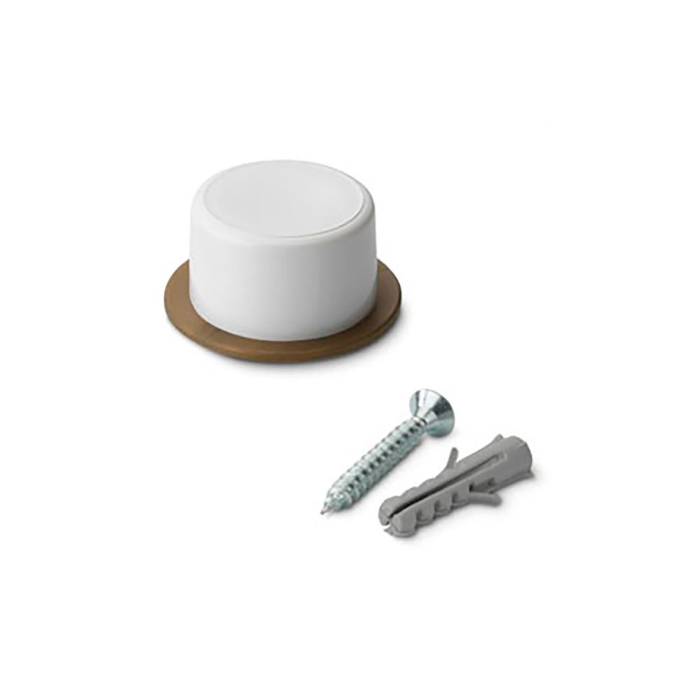 INOFIX Batente de porta, em pvc com acabamento branco, fixação com parafuso, 2 peças, blister