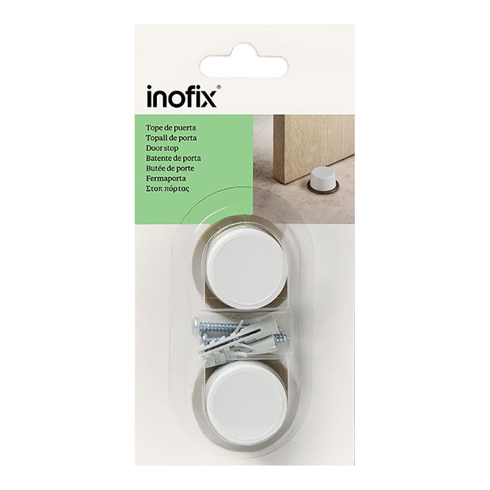 INOFIX Batente de porta, em pvc com acabamento branco, fixação com parafuso, 2 peças, blister - Image 2