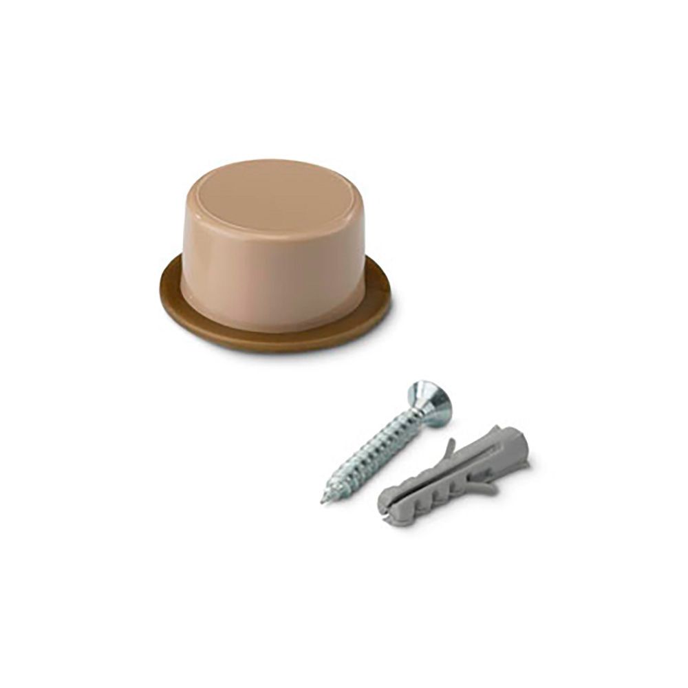 INOFIX Batente de porta, pvc com acabamento bege, fixação por parafuso, 2 peças, blister