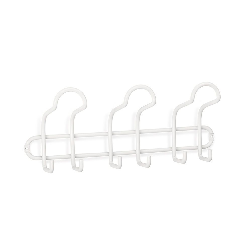 Cabide de aço 3 ganchos triple branco mate 3719-2 inofix