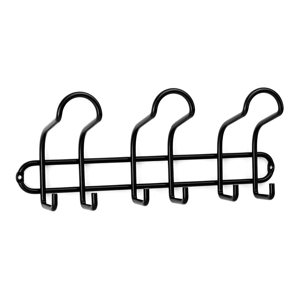 Cabide de aço 3 ganchos triple negro mate 3719-3 inofix