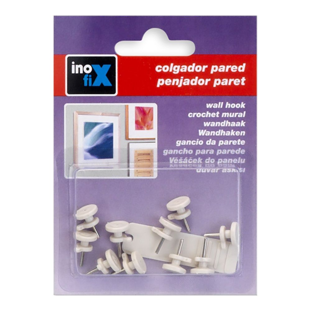 Gancho para quadros simple. branco 3000-2 (blister 6 unid.) inofix - Image 2