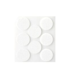 Feltro adesivo, circular, sintético, branco, Ø27 mm, 8 un, blister