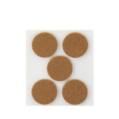 Feltro adesivo, circular, sintético, marrom, Ø34 mm, 5 un, blister