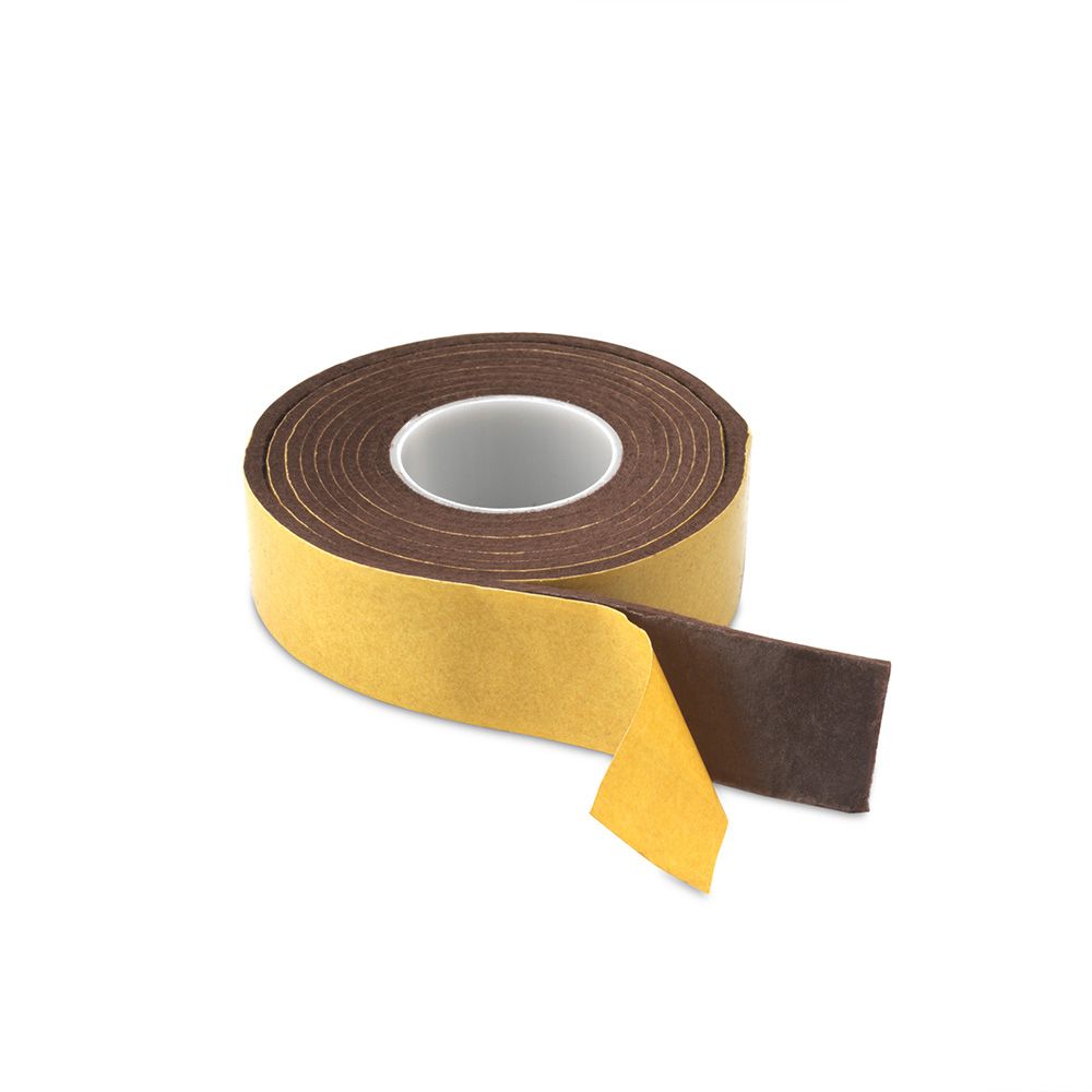 Fita adesiva de feltro sintético, marrom, 25 mm x 1,5 m, blister