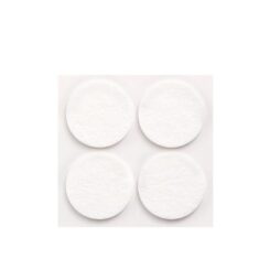 Feltro adesivo, circular, sintético, branco, Ø38 mm, 4 un, blister