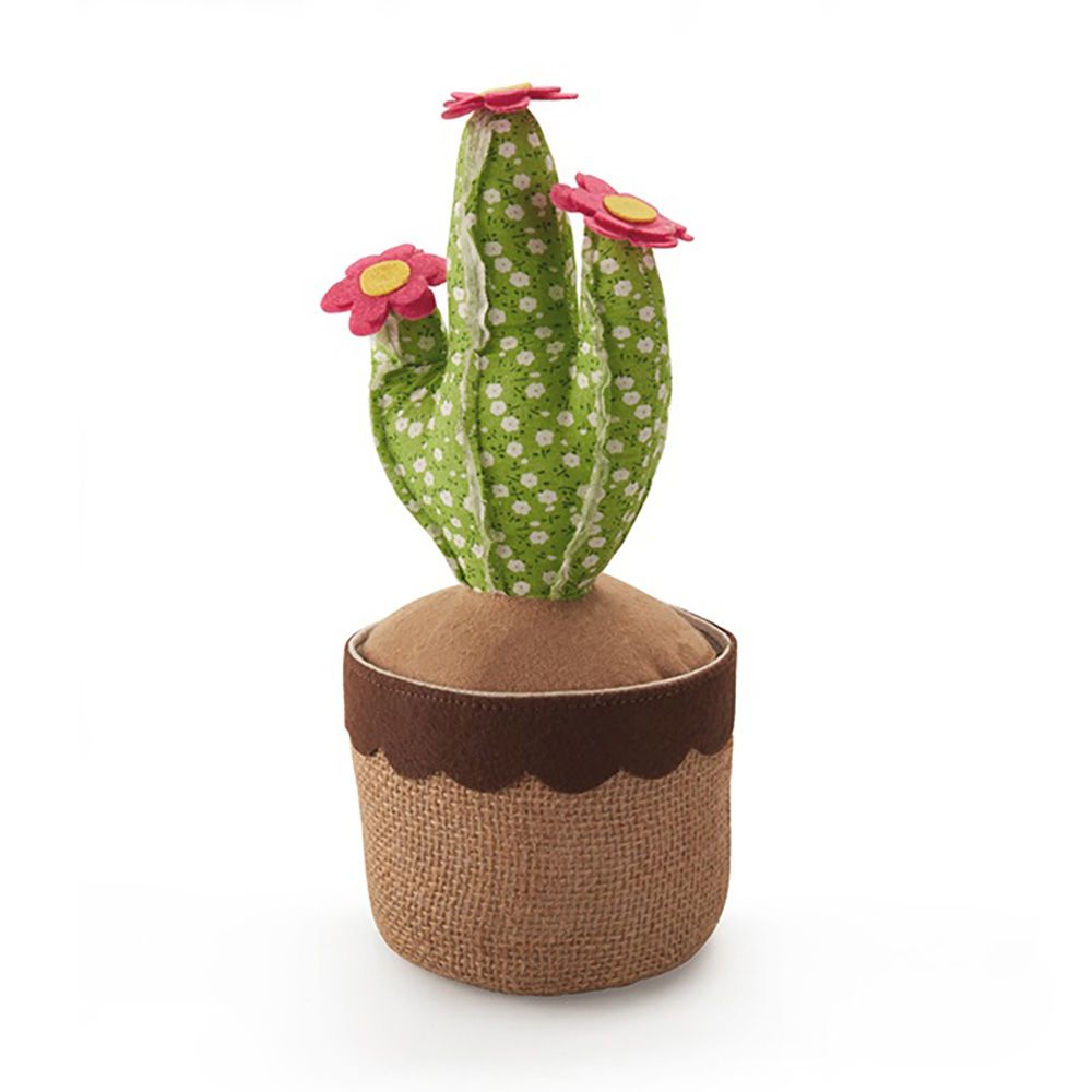 Batente de porta decorativo em tecido, modelo cacto verde, 25 x 15 x 15 cm