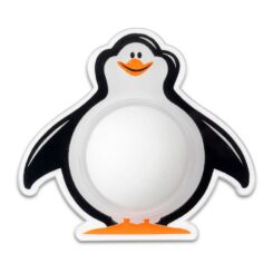 Protetor de parede adesivo infantil, modelo pinguim, 61 x 55 x 18 mm, blister