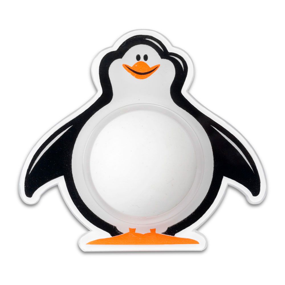 Protetor de parede adesivo infantil, modelo pinguim, 61 x 55 x 18 mm, blister