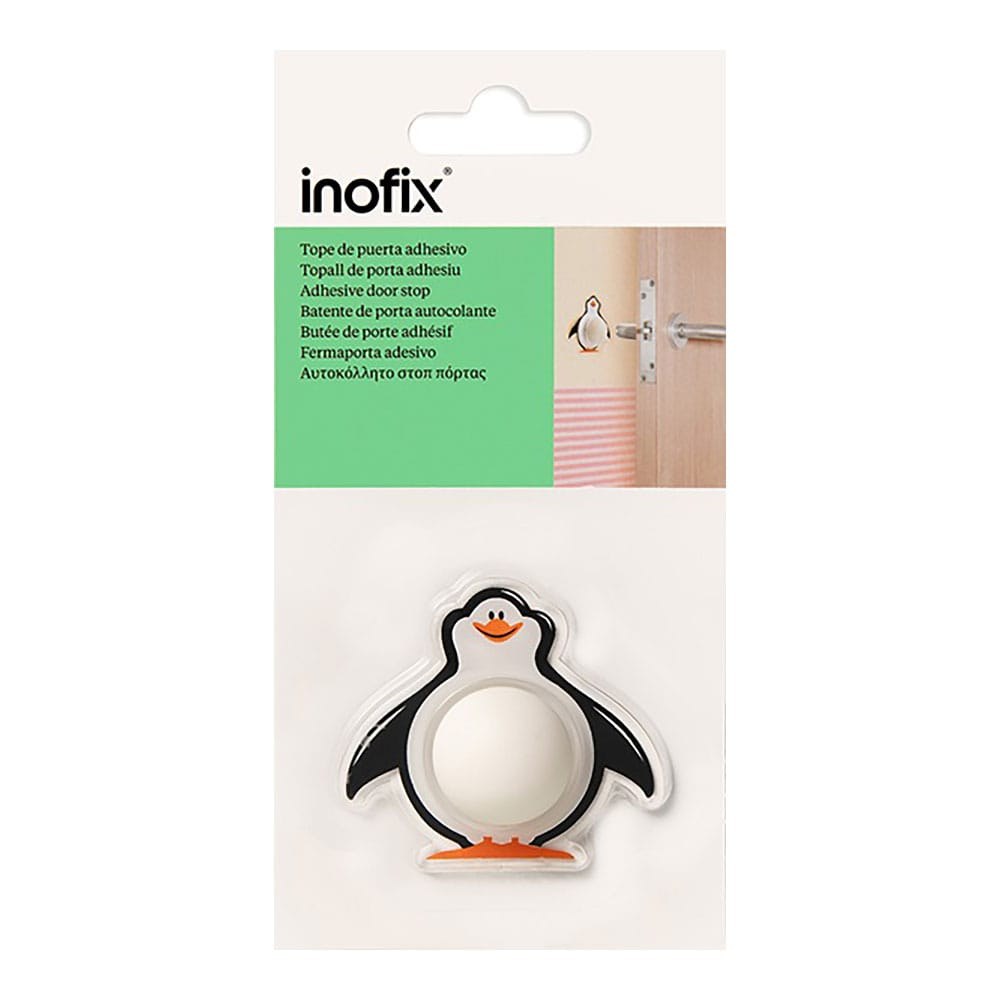 Protetor de parede adesivo infantil, modelo pinguim, 61 x 55 x 18 mm, blister - Image 2