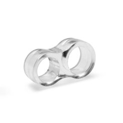 Batente para maçaneta de porta, feito de plástico flexível com acabamento transparente, Ø15 - Ø18 mm, 6 un, blister