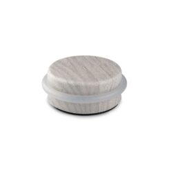 Batente de porta com anel de vedação, feito de metal e silicone com acabamento em madeira de bordo nórdica, fixação adesiva, blister