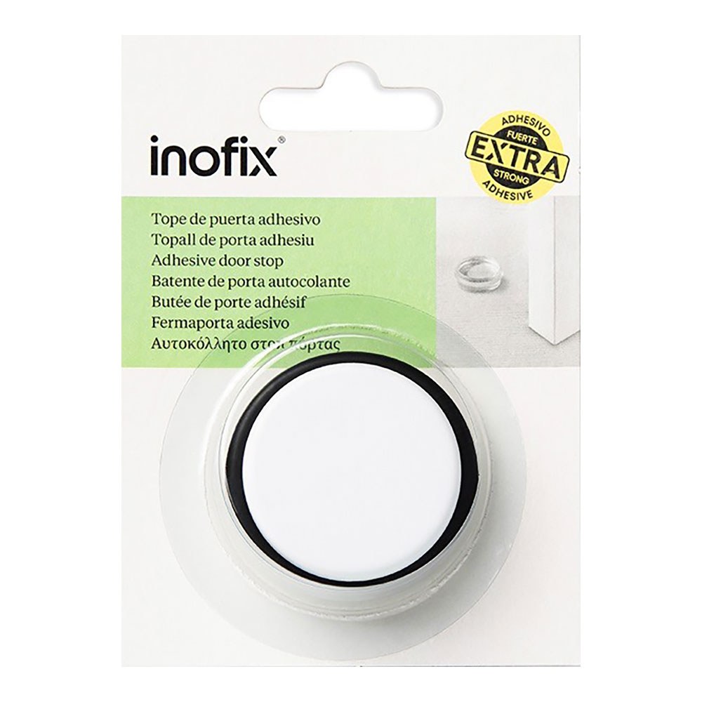 Batente de porta com anel de vedação, feito de metal e silicone com acabamento em madeira branca, fixação adesiva, blister - Image 2