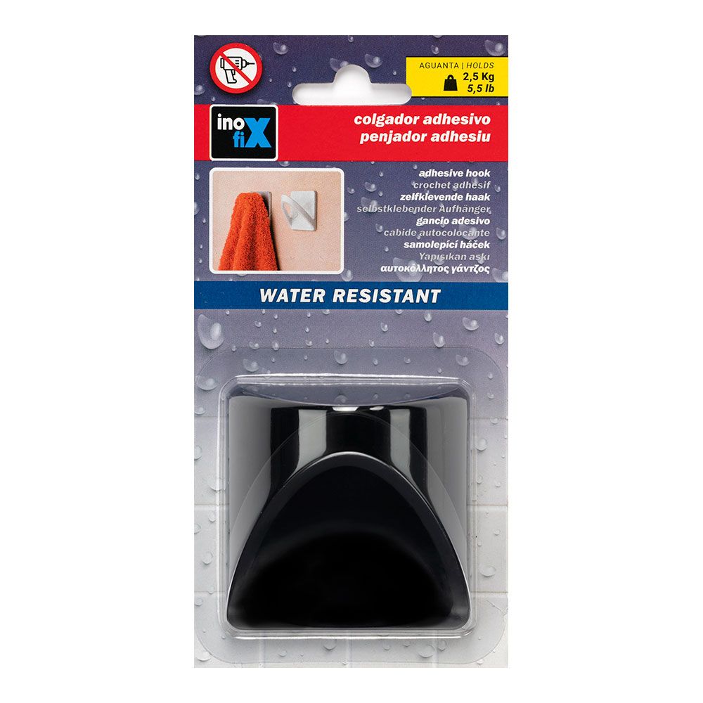 Cabide resistente à água "cinta" preto mate 2190-3 inofix - Image 2