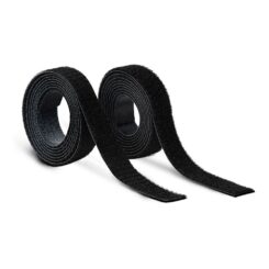 Rolo adesivo térmico tipo gancho e bucle preto 20 mm x 1,5 m