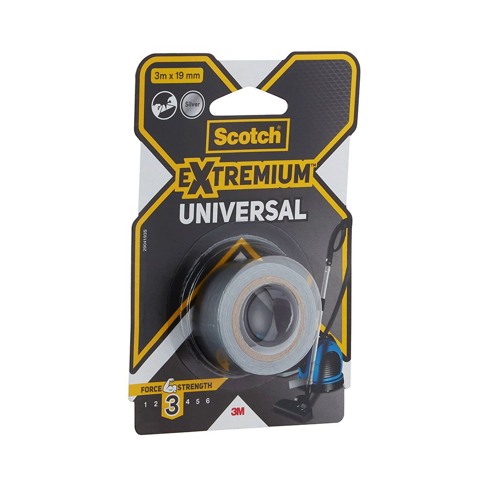 Fita adesiva extremium 3, universal, cinza 19 mm x 3 m