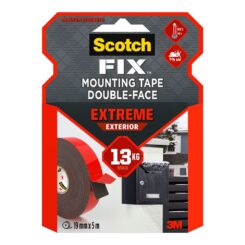 Fita dupla face para montagem exterior extrema, máx 10 kg 19 mm x 1,5 m