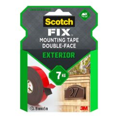 Fita dupla face para montagem exterior, máx 7 kg 19 mm x 5 m