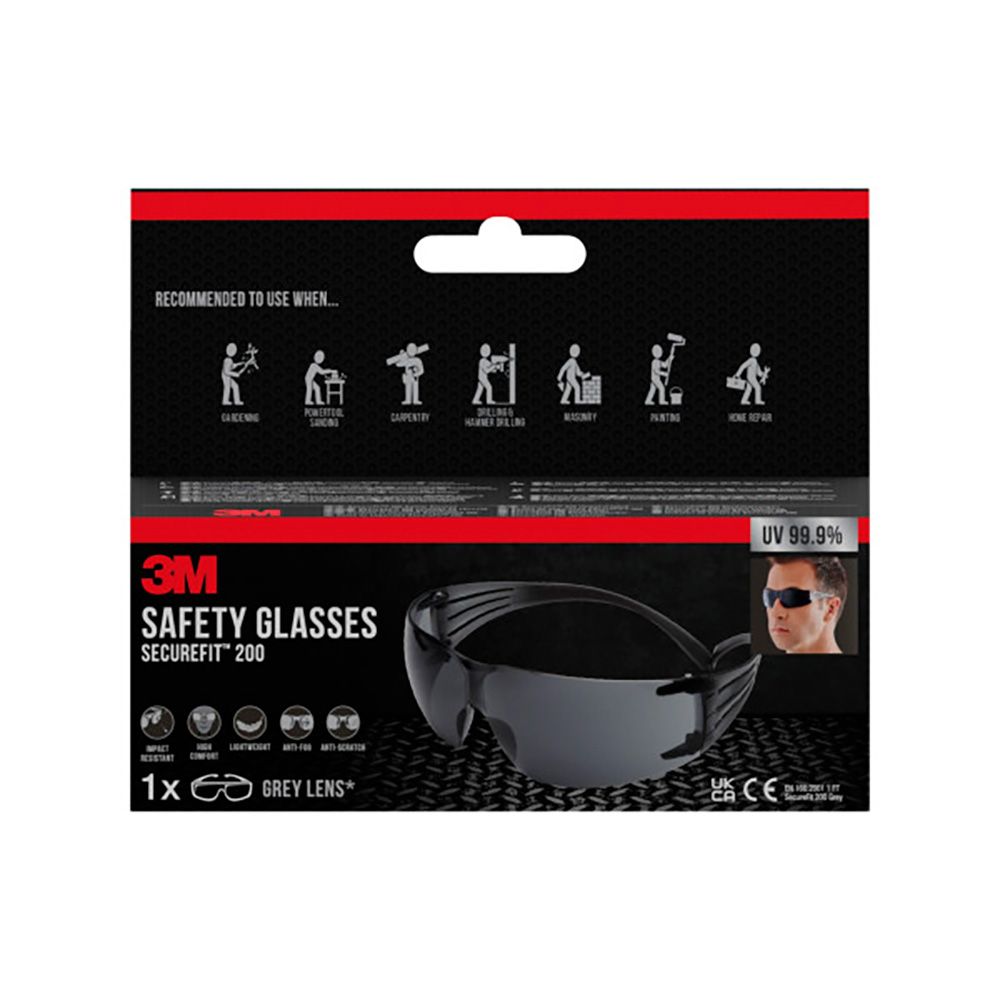 Óculos de segurança securefit 200, lente cinza - Image 2