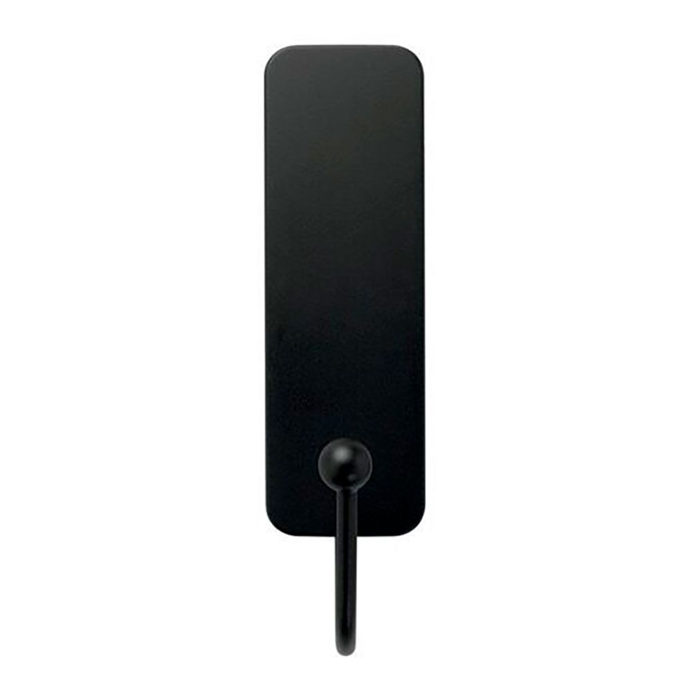 Command gancho médio, preto fosco, 25 x 35 x 95 mm, 1 peça + 2 tiras, máx. 1,3 kg