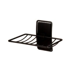 Command saboneteira para casa de banho, preto mate, 1 unidade + 2 tiras, MAX 900 GR