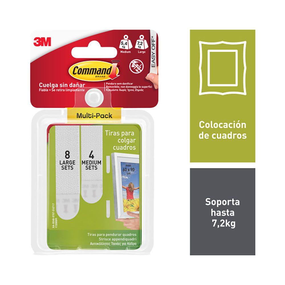 Command tiras para pendurar quadros, pacote múltiplo grande e médio - Image 2
