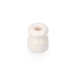 Isolador de porcelana para cabo trançado branco