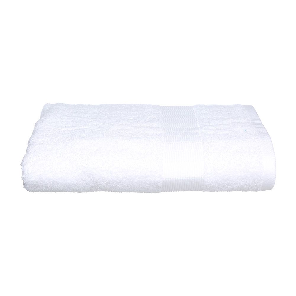 Toalha de felpa, 450 g/m², branca, 100 x 150 cm