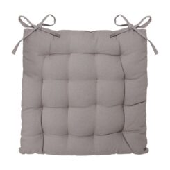 Almofada para cadeira, estilo biscuit, COR vison, 38 x 38 cm