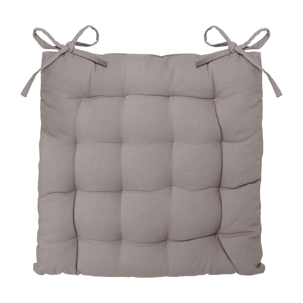 Almofada para cadeira, estilo biscuit, COR vison, 38 x 38 cm