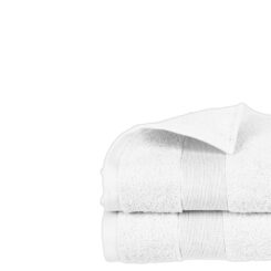 Toalha de felpa, 450 g/m², branca, 30 x 50 cm