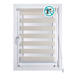 Cortina de rolo CLIP & FIX, DIA e noite, linho 120 x 180 cm