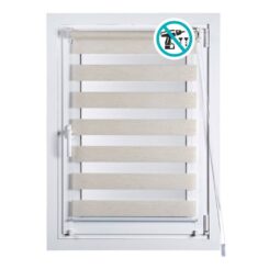 Cortina de rolo CLIP & FIX, DIA e noite, linho 150 x 180 cm