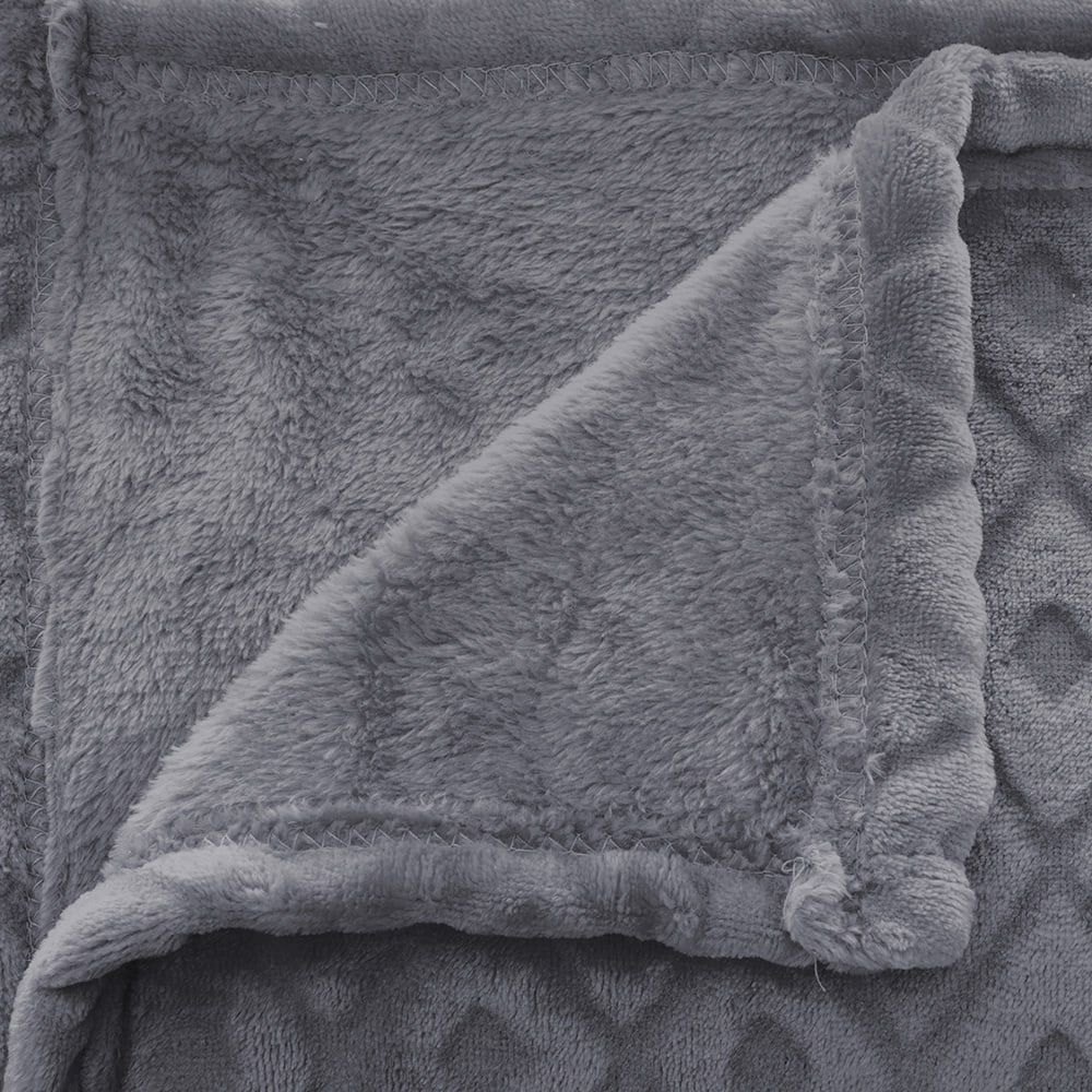 Xadrez/manta de inverno modelo losango cor cinza 230 x 180 cm - Image 2