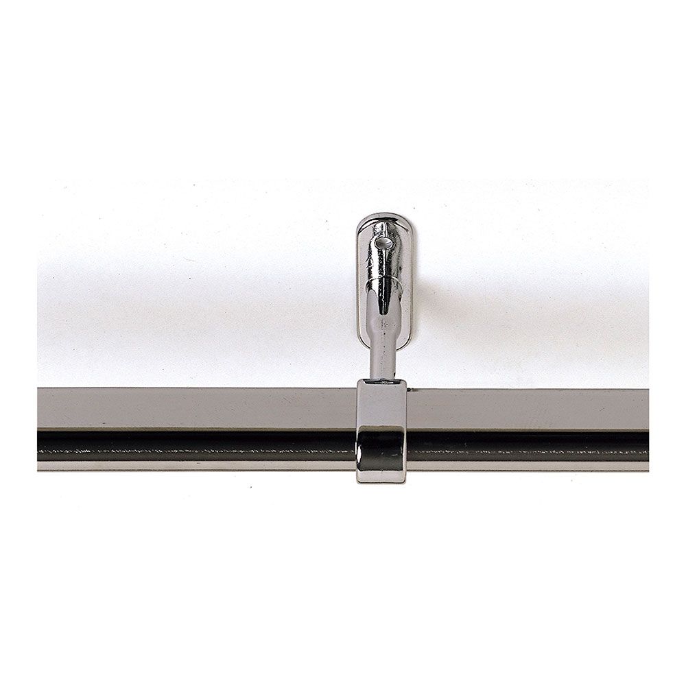 Suporte para varão oval de guarda-roupa, central, metal com acabamento cromado, 25 x 15 mm, blister - Image 2