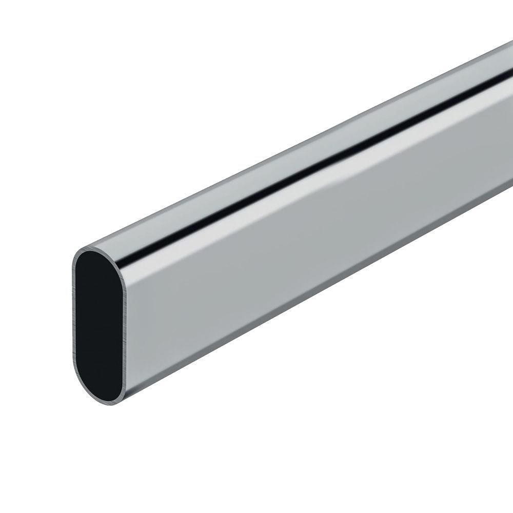 Varão armário oval cromado 150cm cintacor - storplanet