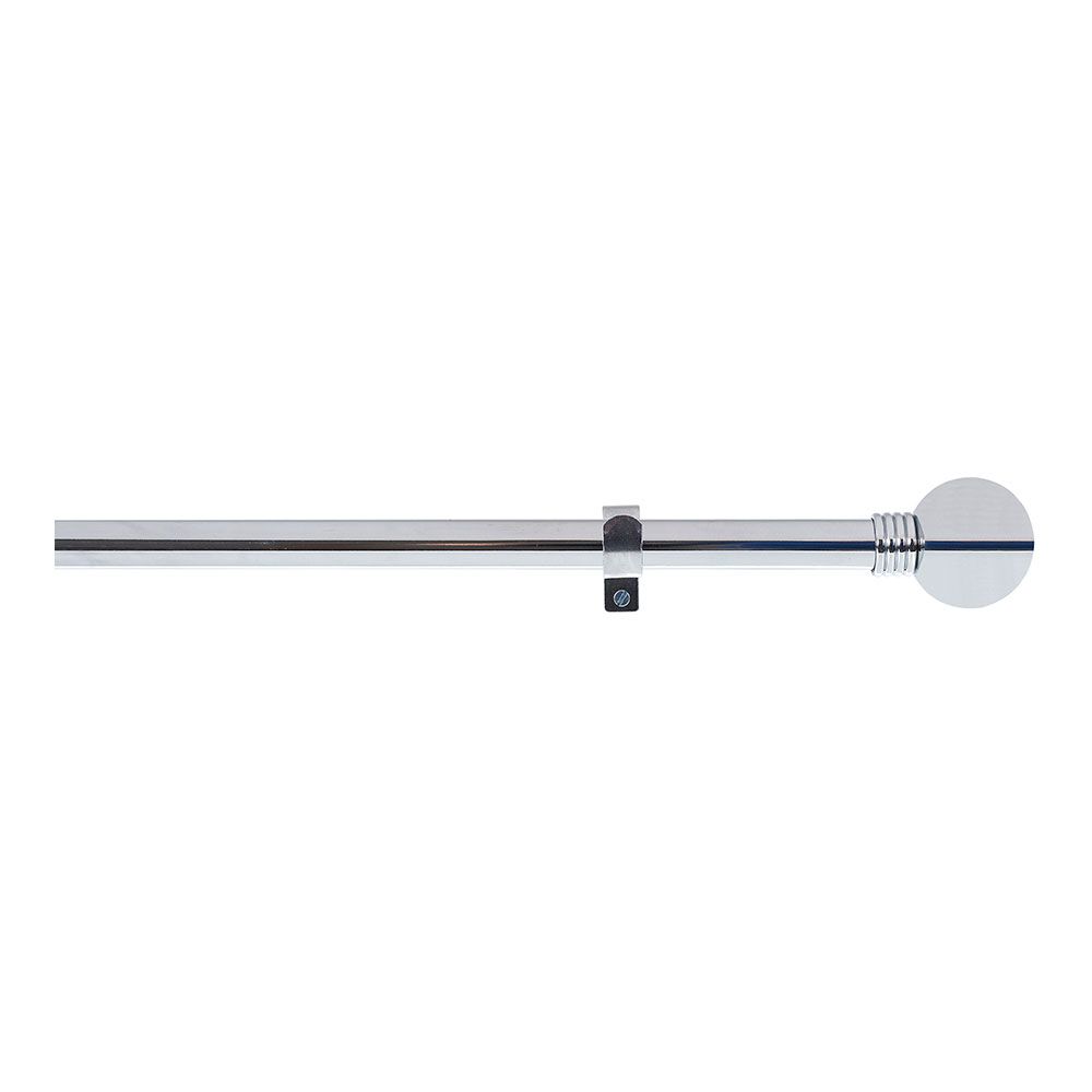 KIT de varão de cortina cromado com argolas extensíveis 160-300 cm