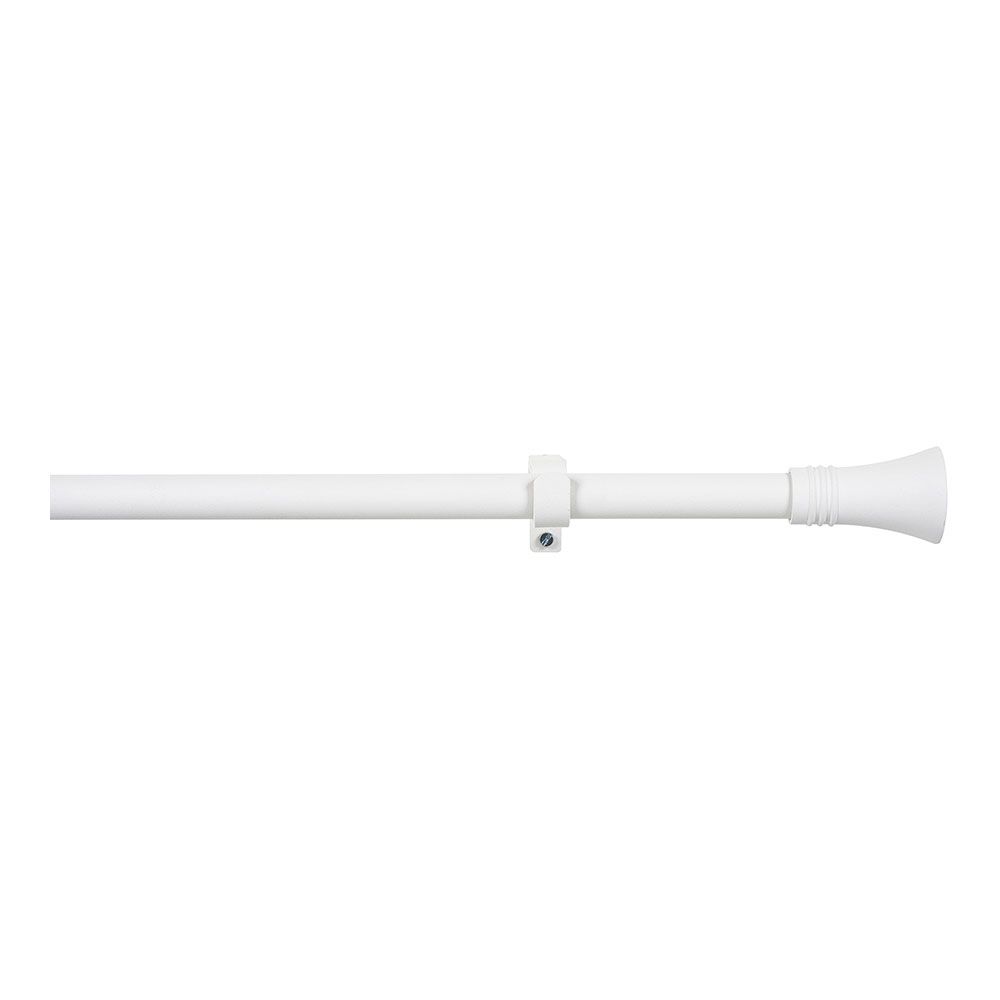 KIT varão para cortinados cono extensível de 110 a 200cm branco