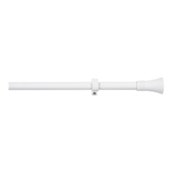 Kit varão cortina branco com cone extensível de 160 a 300 cm
