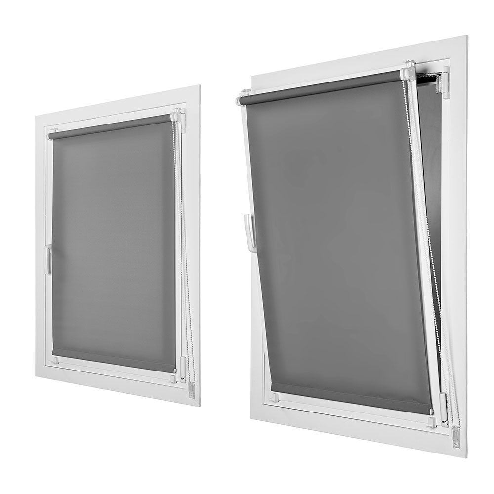 Cortina de rolo CLIP & FIX, cinza asfalto, 120 x 180 cm - Image 2