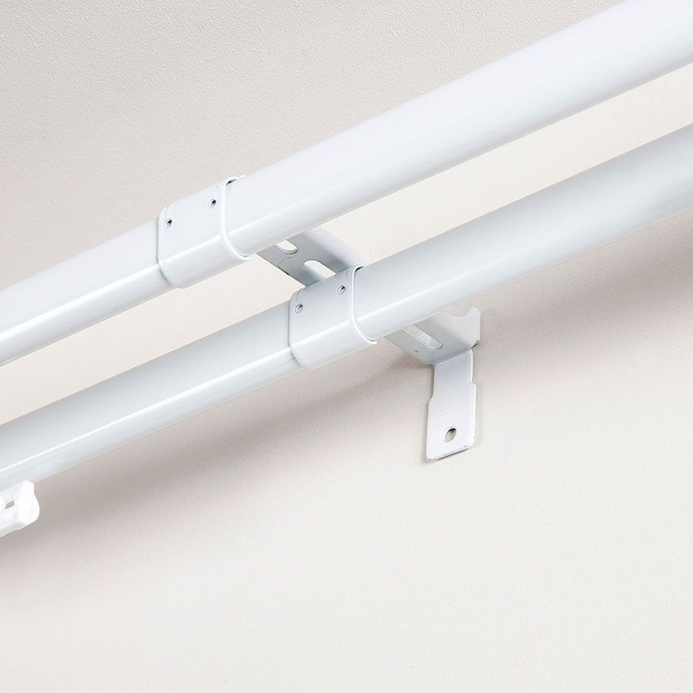 Suporte central de trilho duplo reforçado branco - Image 3