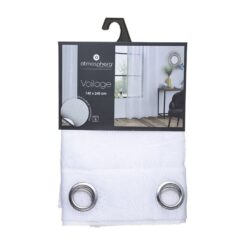 Cortina com estampa tropical, branca, 140 x 240 cm