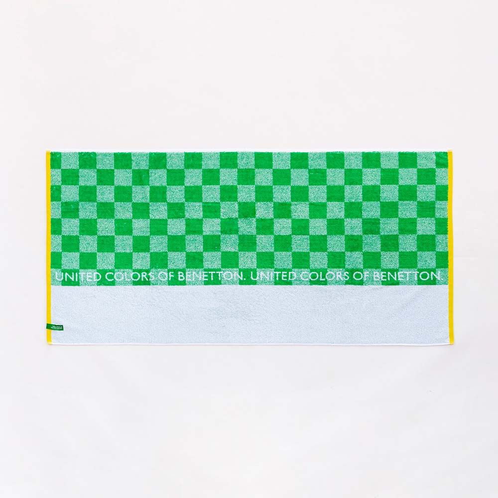Toalha de praia xadrez verde 450 g/m² 70 x 140 cm - Image 4
