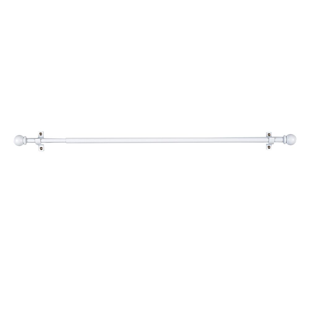 Varão de cortina extensível em formato de esfera branca, 120-215 cm - Image 2