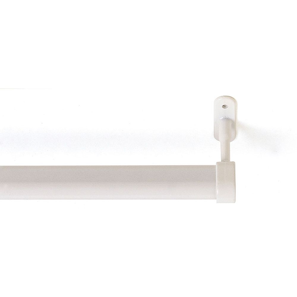 Suporte para haste oval para armário, terminal, metal com acabamento branco, 25 x 15 mm, 2 peças, blister - Image 2
