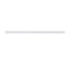 Varão de cortina extensível plano branco, Ø1,1 x 30 - 45 cm, 2 UDS